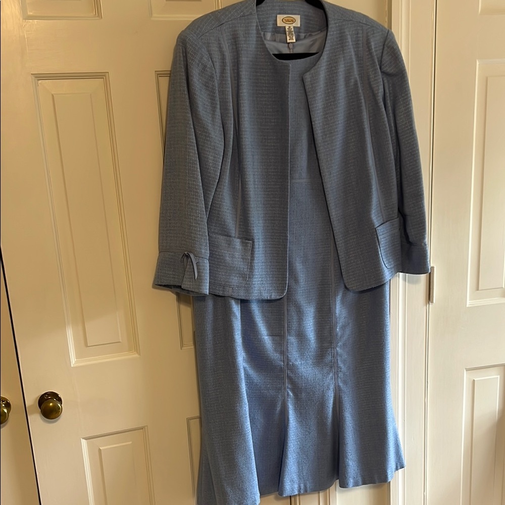 Blue Two-Piece Suit Set